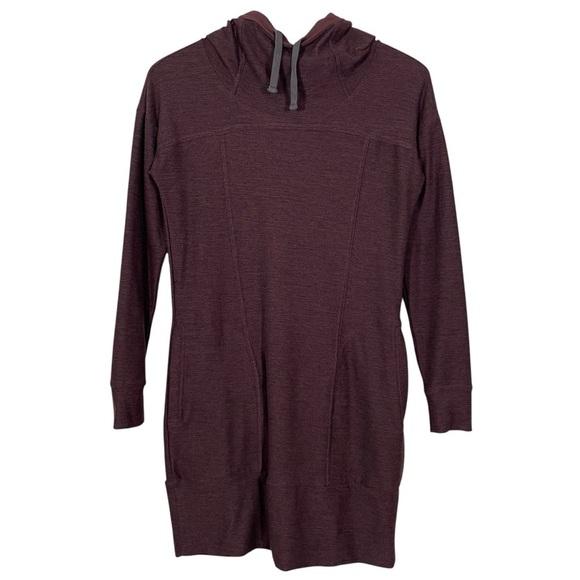 Toad & Co Intermosso Hooded Dress in Huckleberry Size XS - Picture 2 of 7